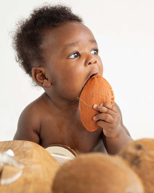 Oli & Carol Coco The Coconut-Natural Rubber Teether-Soft & Flexible-0M+