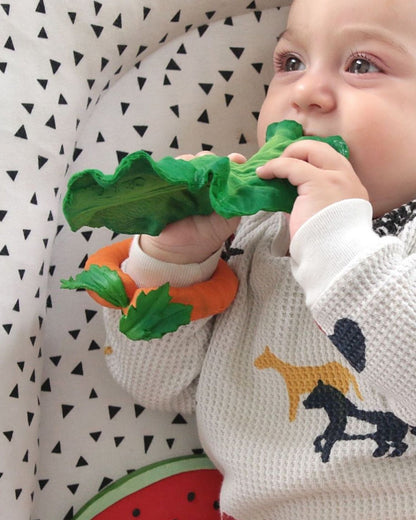 Oli & Carol Kendall The Kale-Natural Rubber Teether-Soft & Flexible-0M+