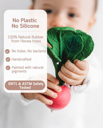 Oli & Carol Ramona The Radish-Natural Rubber Teether-Soft & Flexible-0M+