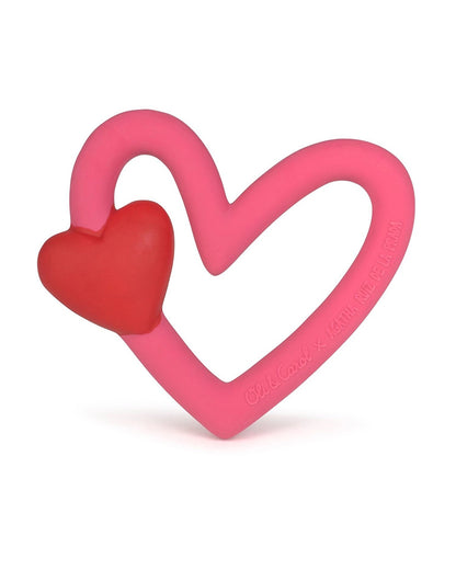 Oli & Carol x ARP The Heart-Natural Rubber Teether-Soft & Flexible-0M+