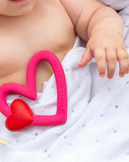 Oli & Carol x ARP The Heart-Natural Rubber Teether-Soft & Flexible-0M+