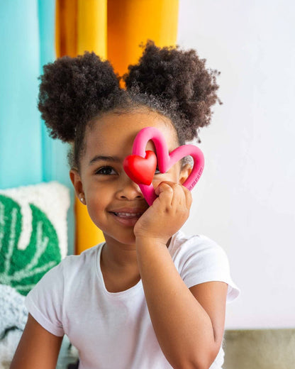 Oli & Carol x ARP The Heart-Natural Rubber Teether-Soft & Flexible-0M+
