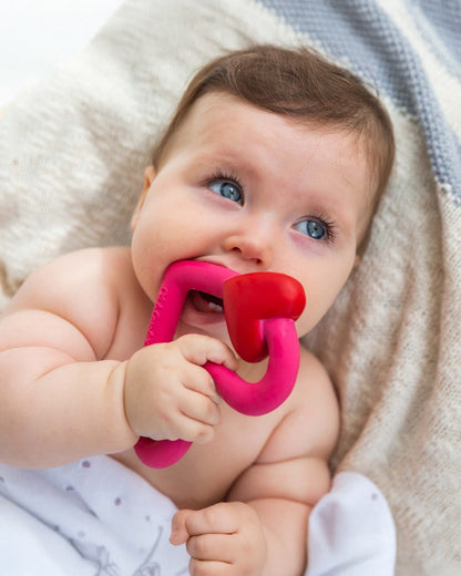 Oli & Carol x ARP The Heart-Natural Rubber Teether-Soft & Flexible-0M+