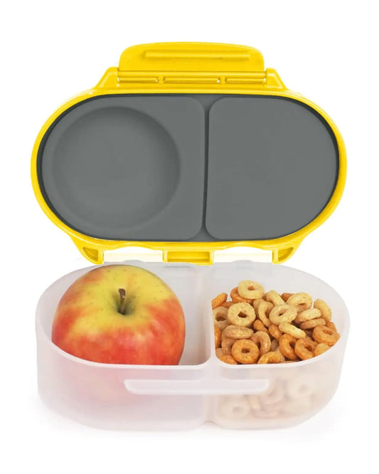 b.box Baby Birthday Feeding Set-Pack of 2-Snack Box & Spout Drink-Yellow