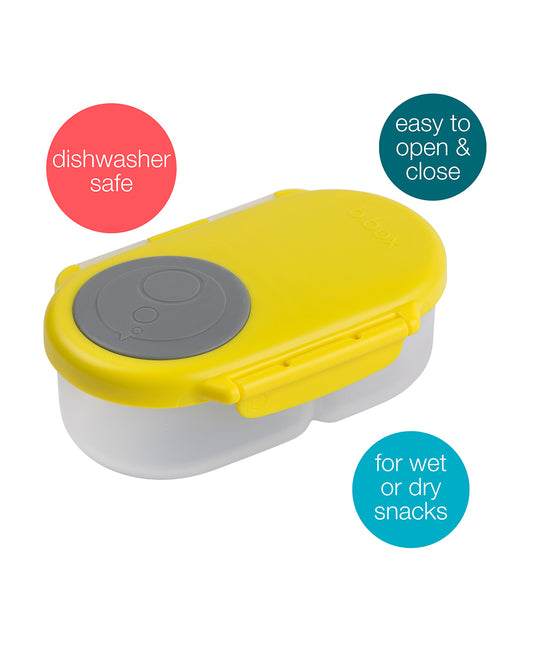 b.box Baby Birthday Feeding Set-Pack of 2-Snack Box & Spout Drink-Yellow