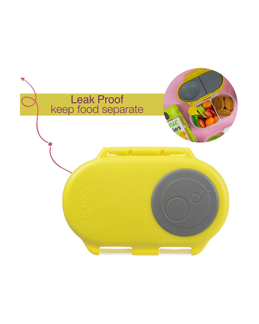 b.box Baby Birthday Feeding Set-Pack of 2-Snack Box & Spout Drink-Yellow