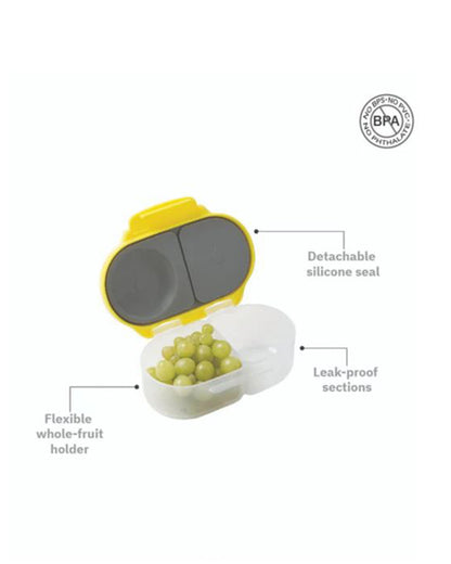 b.box Baby Birthday Feeding Set-Pack of 2-Snack Box & Spout Drink-Yellow