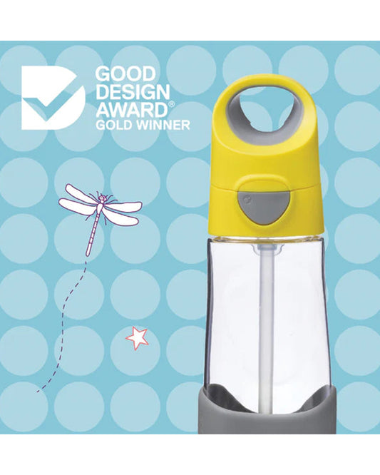 b.box Baby Birthday Feeding Set-Pack of 2-Snack Box & Spout Drink-Yellow