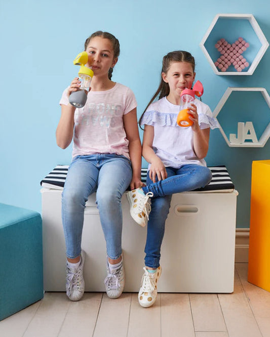 b.box Baby Birthday Feeding Set-Pack of 2-Snack Box & Spout Drink-Yellow