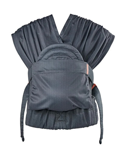 Infantino Hug & Cuddle Adjustable Hybrid Wrap Carrier-Pre Formed Wrap for Easy Wear-With Expandable Front Pocket-Waist Belt & Adjustable Padded Back Support-Upto 3 to 11.5 Kg-Black