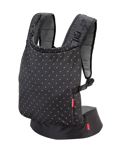 Infantino Zip Ergonomic Travel Baby Carrier-Two Way Carry-Folds Up Into Waist Belt-Ergonomic Design-Easy to Fold-For 0 to 2Y (5.4 to 18 Kg)-Black