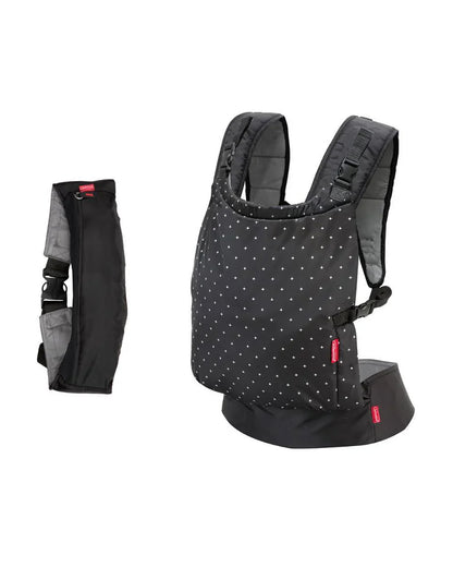 Infantino Zip Ergonomic Travel Baby Carrier-Two Way Carry-Folds Up Into Waist Belt-Ergonomic Design-Easy to Fold-For 0 to 2Y (5.4 to 18 Kg)-Black