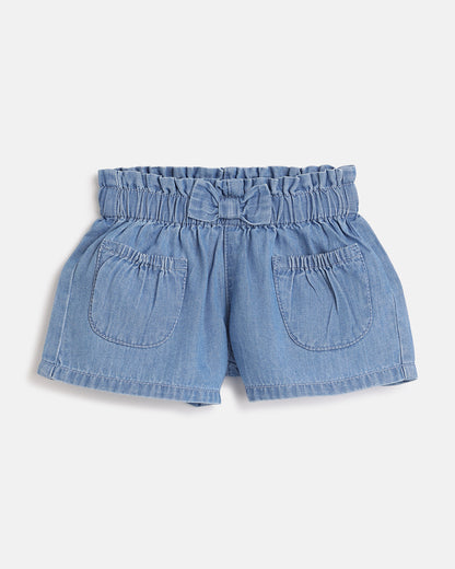 Chicco Blue Shorts-Cotton-Solid-For Infants