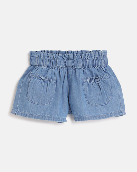 Chicco Blue Shorts-Cotton-Solid-For Infants