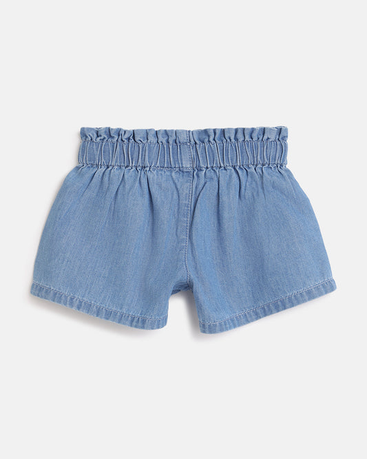 Chicco Blue Shorts-Cotton-Solid-For Infants