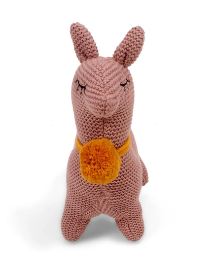 Pluchi Pale Pink Sweet Llama Soft Toy-Promotes Tactile Stimulation-Easily Washable-Knitted Soft Toy-Plush Cuddly Toy For Newborn