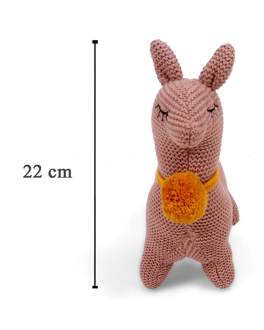 Pluchi Pale Pink Sweet Llama Soft Toy-Promotes Tactile Stimulation-Easily Washable-Knitted Soft Toy-Plush Cuddly Toy For Newborn