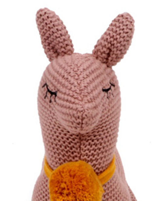 Pluchi Pale Pink Sweet Llama Soft Toy-Promotes Tactile Stimulation-Easily Washable-Knitted Soft Toy-Plush Cuddly Toy For Newborn