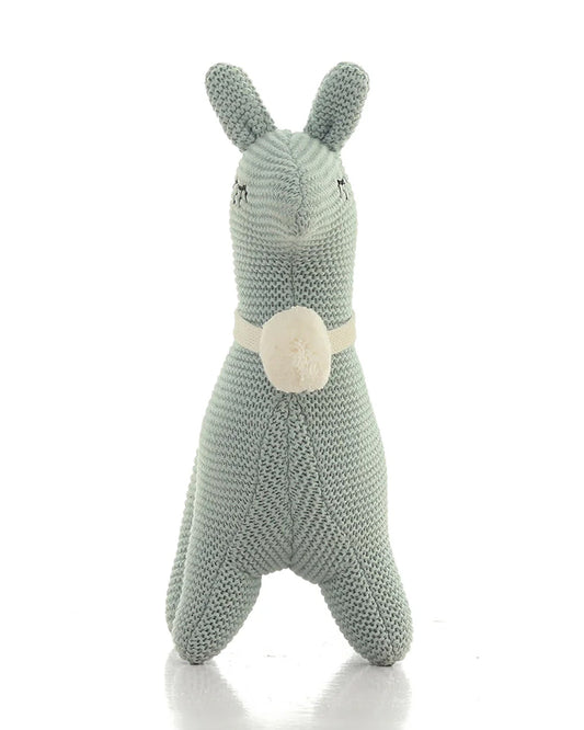 Pluchi Baby Blue Sweet Llama Soft Toy-Promotes Tactile Stimulation-Easily Washable-Knitted Soft Toy-Plush Cuddly Toy For Newborn