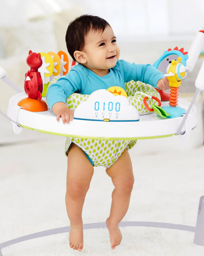Skip Hop Baby Activity Jumper-Foldable-Light & Music Counter-360 Degree Rotating Seat-4M+