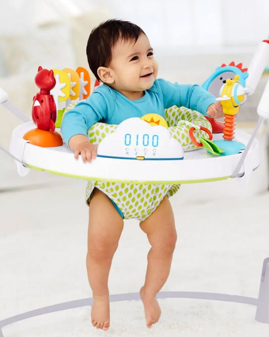 Skip Hop Baby Activity Jumper-Foldable-Light & Music Counter-360 Degree Rotating Seat-4M+