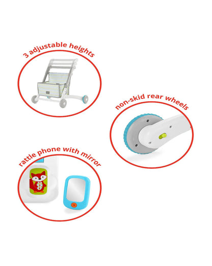Skip Hop Musical Activity Walker-4 in 1 Convertible-Anti-Skid-40+ Play Features-6M+