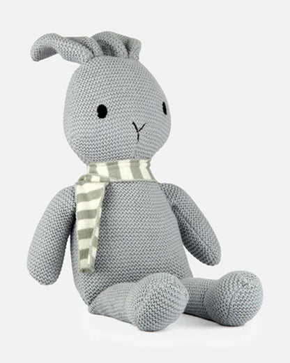 Bambini Sterling Blue Bugs Bunny Knitted Soft Toy-Improves Tactile Stimulation-Plush Cuddly Toy For Newborn