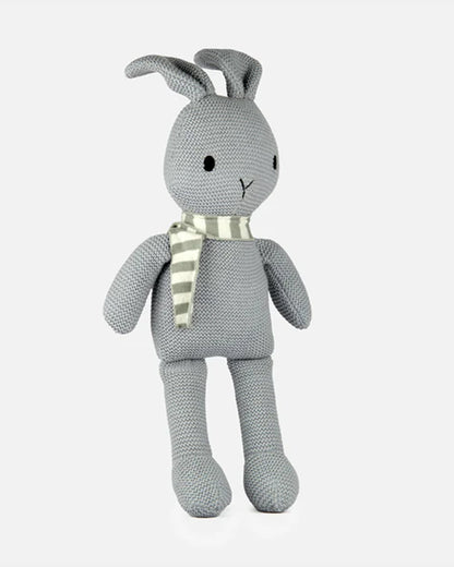 Bambini Sterling Blue Bugs Bunny Knitted Soft Toy-Improves Tactile Stimulation-Plush Cuddly Toy For Newborn