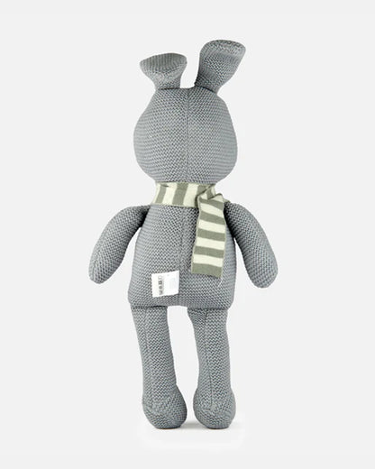 Bambini Sterling Blue Bugs Bunny Knitted Soft Toy-Improves Tactile Stimulation-Plush Cuddly Toy For Newborn