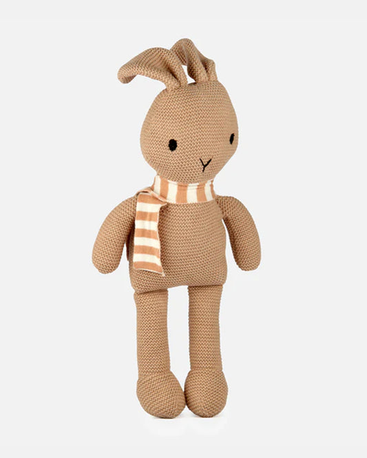 Bambini Toast Bugs Bunny Knitted Soft Toy-Improves Tactile Stimulation-Plush Cuddly Toy For Newborn