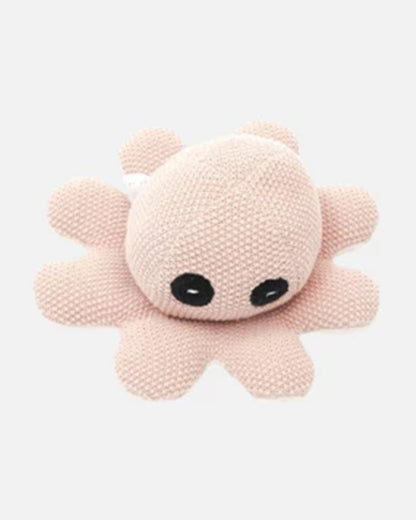 Bambini Peach Powder Jelly Octopus Knitted Soft Toy-Improves Tactile Stimulation-Plush Cuddly Toy For Newborn