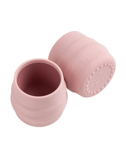 Bibado Sippit-Anti Slip-Silicone-Open Drinking Cup-Blush-Pack of 2-For Infants