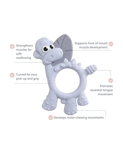 Bibado Dotty the Dinosaur-Silicone-Multi Sensory Teether-Mist-3m+
