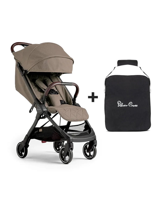 Silver Cross Clic Stroller-With Stroller Bag-Cabin Friendly-One Hand Fold-For 0 to 4Y (Upto 22 kg)-Cobble