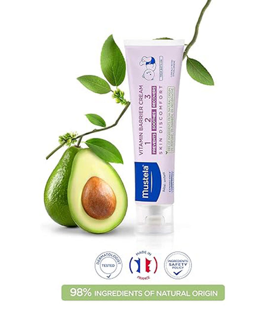 Mustela Vitamin Barrier 1 2 3 Baby Rash Cream-With Avocado & Sunflower Oil