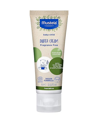 Mustela Certified Organic Diaper Rash Cream-With Olive Oil & Sunflower Oil