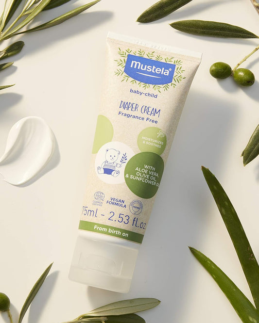 Mustela Certified Organic Diaper Rash Cream-With Olive Oil & Sunflower Oil