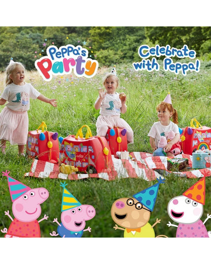 Trunki Peppa Pig Trolley Bag-Ride on Suitcase-With 18 Litres Capacity-With Tow & Carry Strap