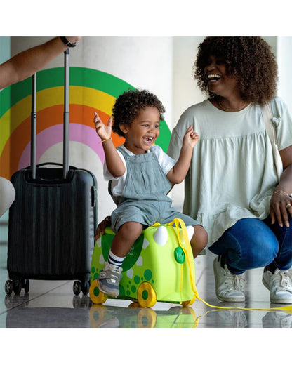 Trunki Dudley The Dinosaur Trolley Bag-Ride on Suitcase-With 18 Litres Capacity-With Tow & Carry Strap