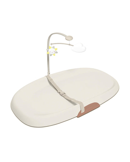 Skip Hop Nursery Style Diaper Changing Mat-With Wipe Clean, Non-Skid Base & Safety Belt-Oat