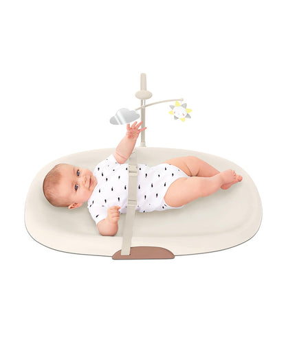 Skip Hop Nursery Style Diaper Changing Mat-With Wipe Clean, Non-Skid Base & Safety Belt-Oat