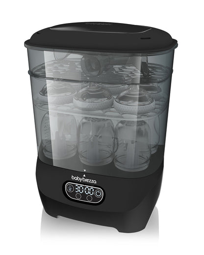 Baby Brezza Advanced Bottle Sterilizer & Dryer-Electric Steam-LCD Control Panel-8 Bottles Capacity-Black