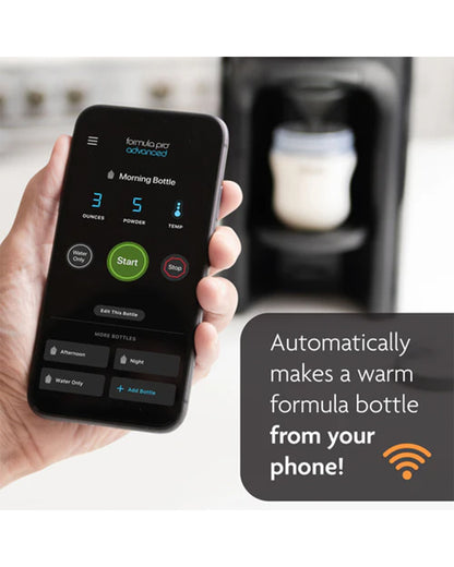 Baby Brezza Formula Pro Advanced Wifi Baby Formula Dispenser-Automatically Mix a Warm Formula Bottle from Your Phone Instantly-with 3 Temperature Settings-Adjustable Serving Size(60-300 ml)-Accurate Mixing-Airtight Formula Storage