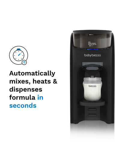 Baby Brezza Formula Pro Advanced Formula Dispenser-Instant Warm Formula with 3 Temperature Settings-Adjustable Serving Size(60-300 ml)-Accurate Mixing-Airtight Formula Storage-Removable & Dishwasher Safe Water Tank-Black