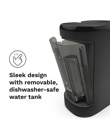 Baby Brezza Formula Pro Advanced Formula Dispenser-Instant Warm Formula with 3 Temperature Settings-Adjustable Serving Size(60-300 ml)-Accurate Mixing-Airtight Formula Storage-Removable & Dishwasher Safe Water Tank-Black