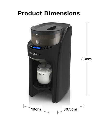 Baby Brezza Formula Pro Advanced Formula Dispenser-Instant Warm Formula with 3 Temperature Settings-Adjustable Serving Size(60-300 ml)-Accurate Mixing-Airtight Formula Storage-Removable & Dishwasher Safe Water Tank-Black