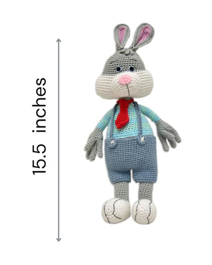 Happy Threads Jasper Bunny Soft Toy-Easily Washable-Plush Cuddly Toy For Newborn