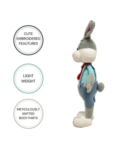 Happy Threads Jasper Bunny Soft Toy-Easily Washable-Plush Cuddly Toy For Newborn