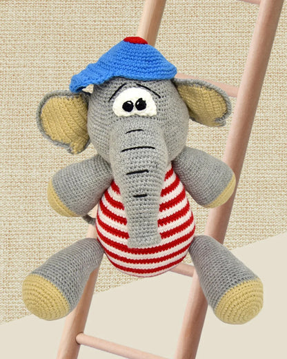 Happy Threads Bobo Elephant Soft Toy-Easily Washable-Plush Cuddly Toy For Newborn