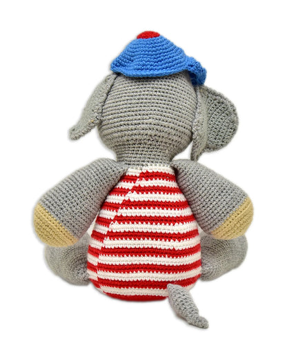 Happy Threads Bobo Elephant Soft Toy-Easily Washable-Plush Cuddly Toy For Newborn